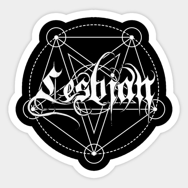 Heavy Metal LGBTQ Pride -Lesbian Sticker by Manfish Inc.